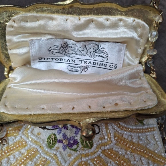 Victorian Trading Co beaded vintage look clutch purse - Picture 5 of 6